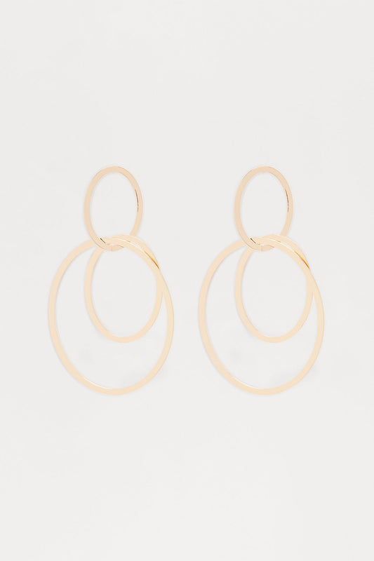 Full Circle Moment Drop Earrings - Gold