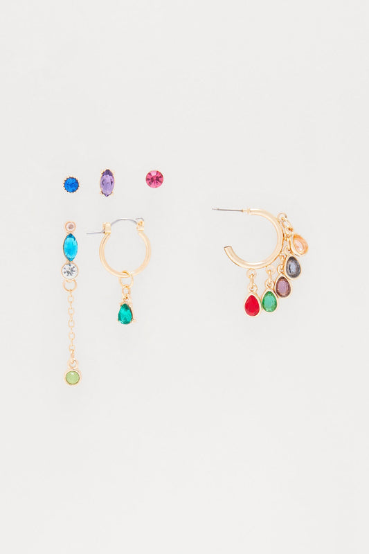 Back At It 6 Pair Earring Set - Multi Color