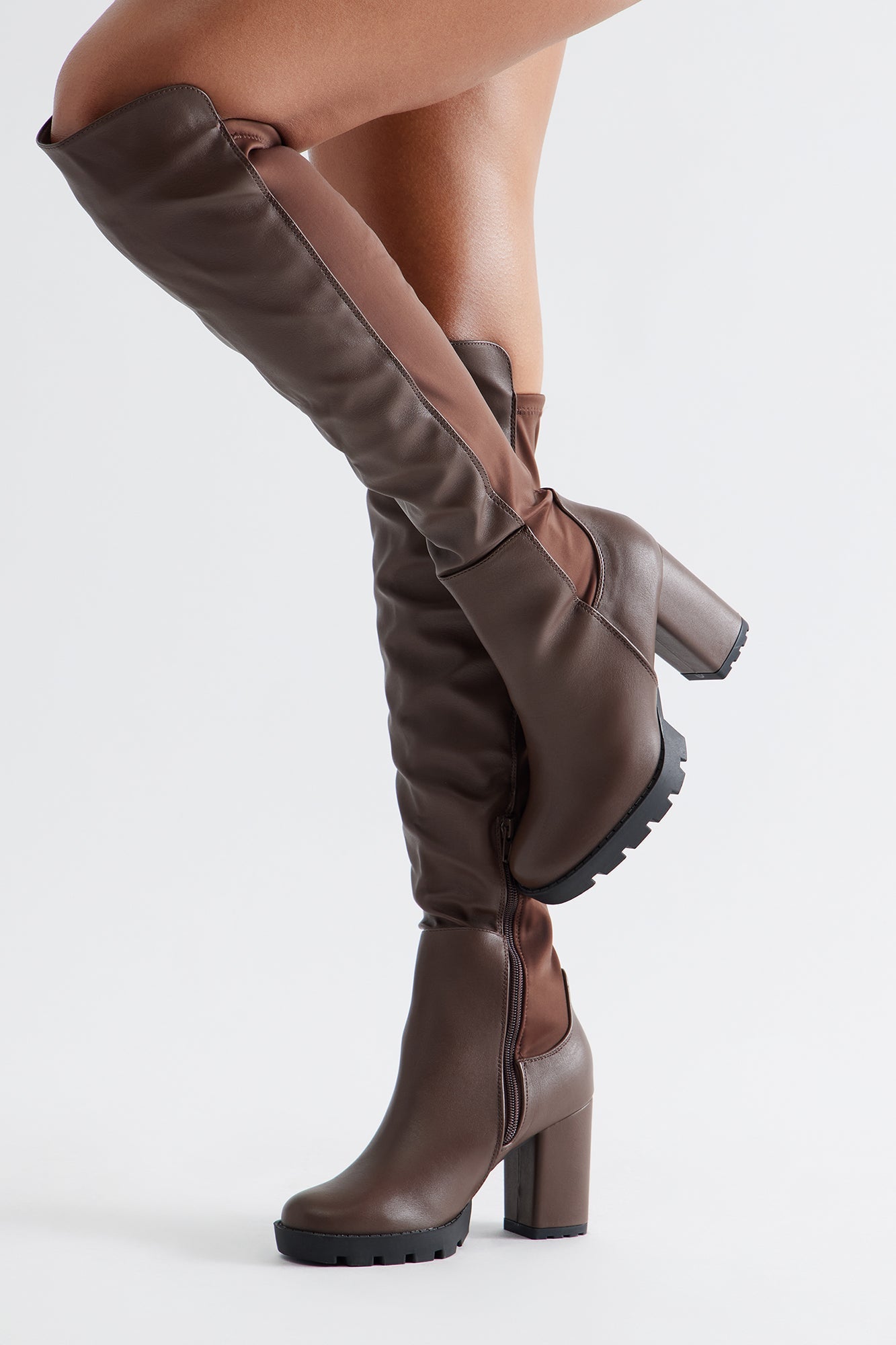Out In The World Heeled Boots - Brown