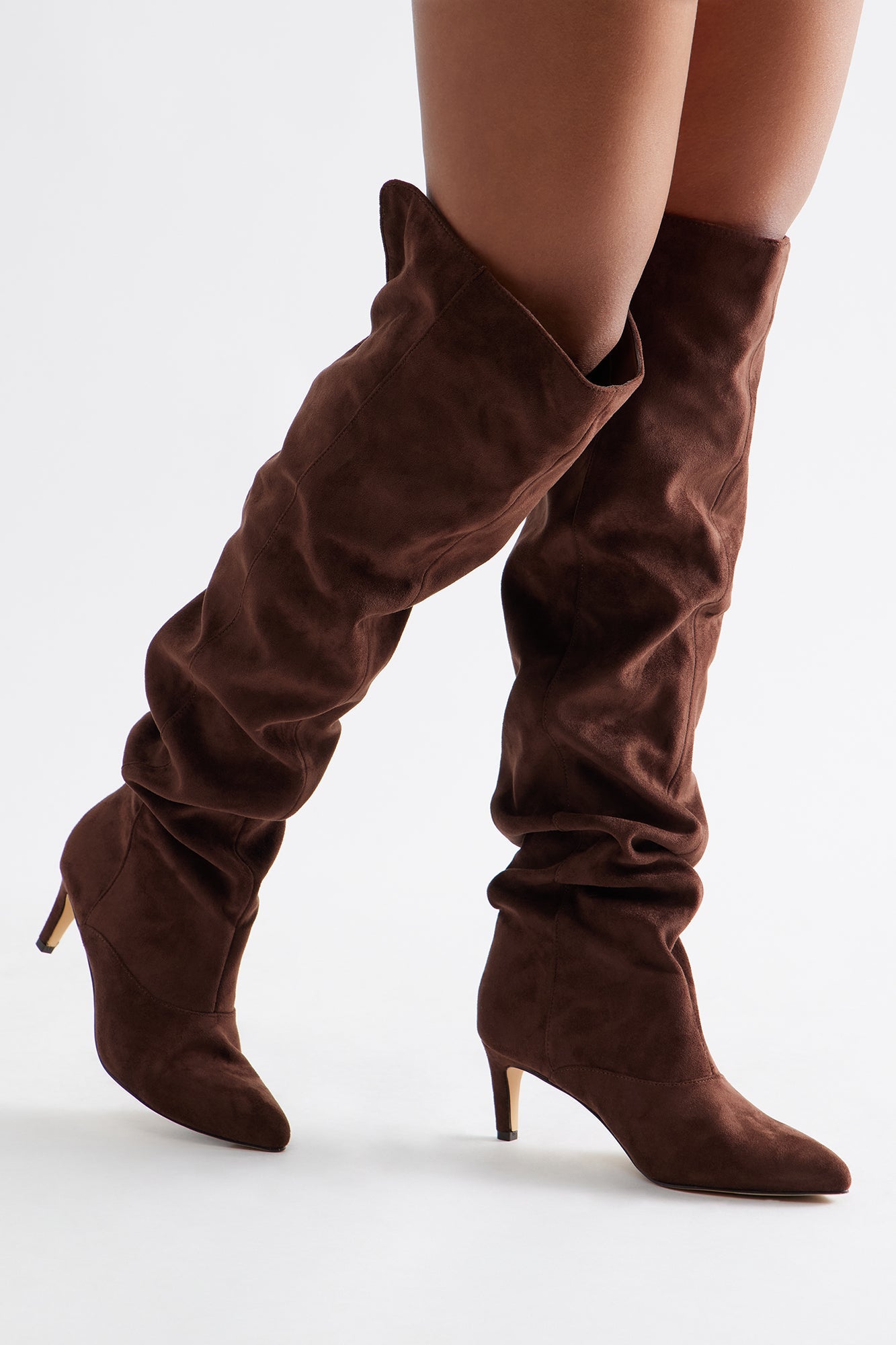 Essex Ruched Boots - Brown