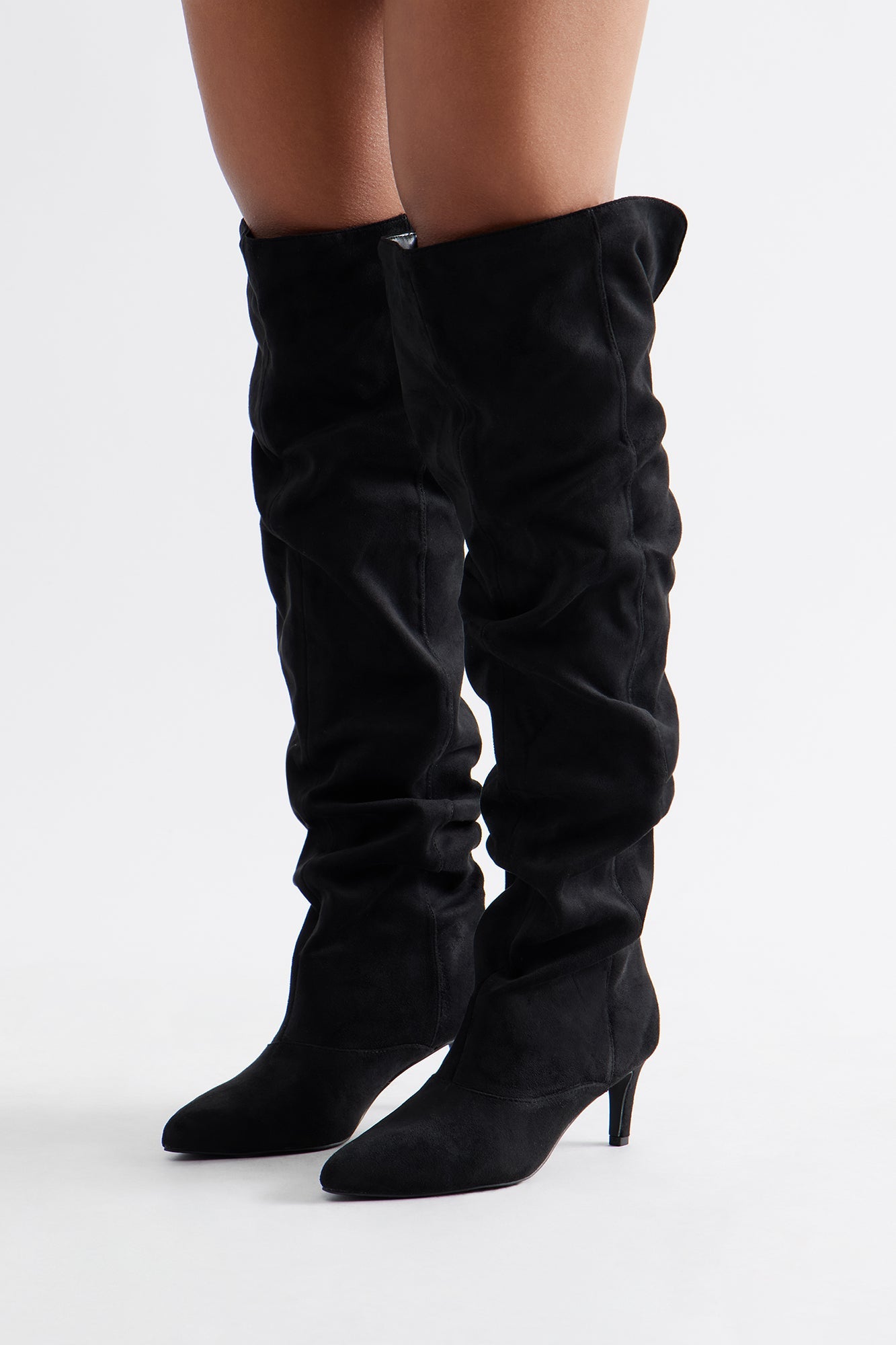 Essex Ruched Boots - Black