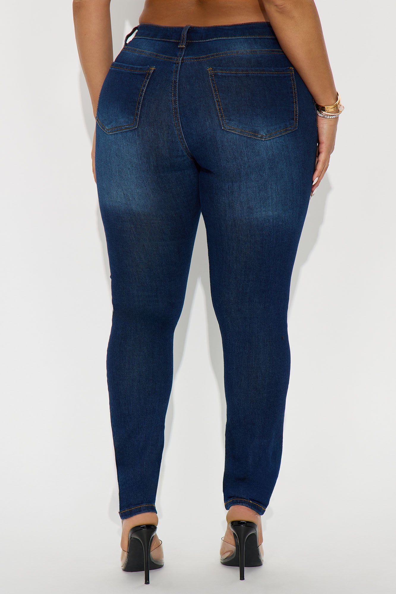 Melrose Ripped Skinny Jeans - Dark Wash