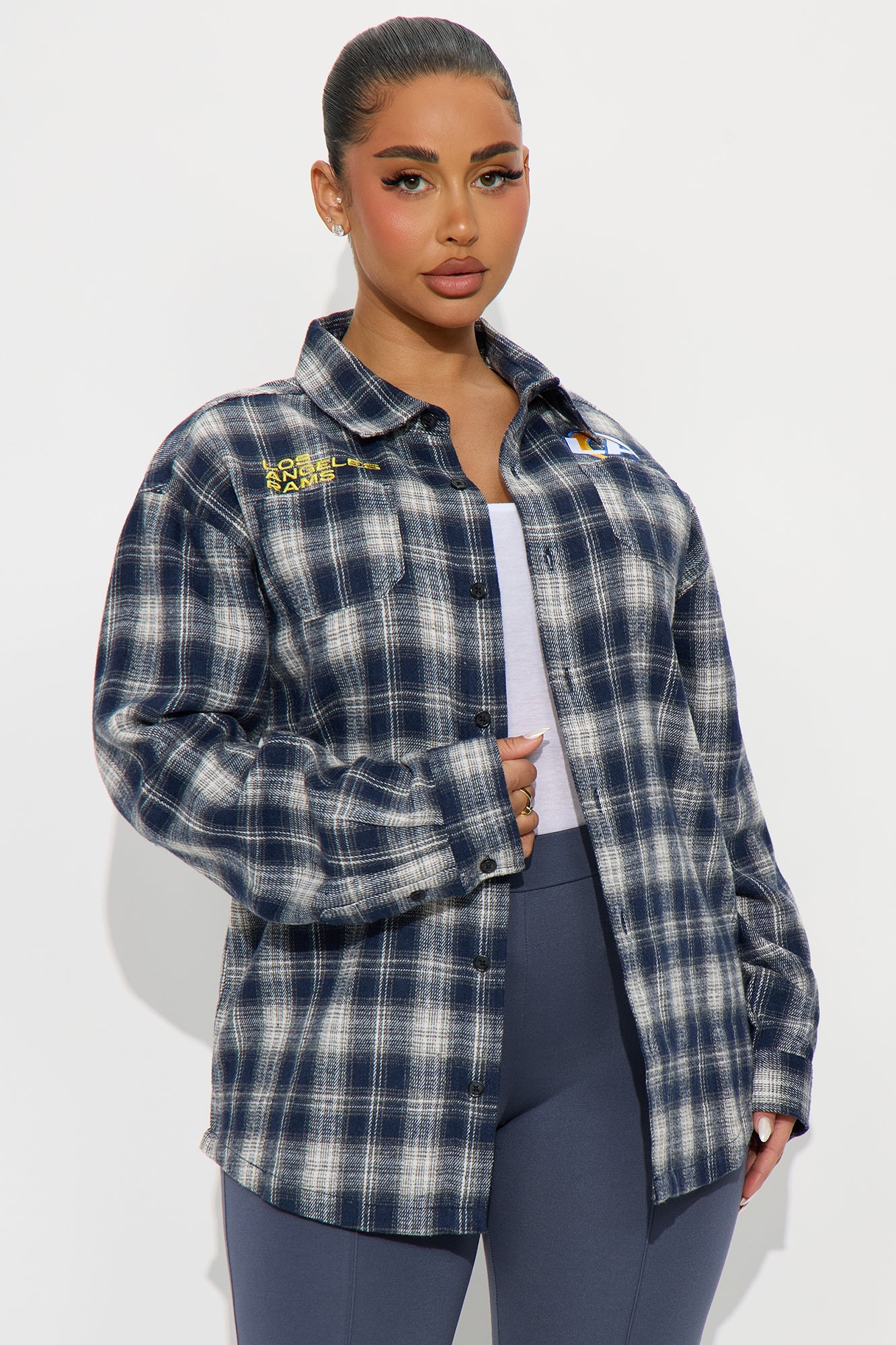 NFL Rams Plaid Flannel - Blue/combo