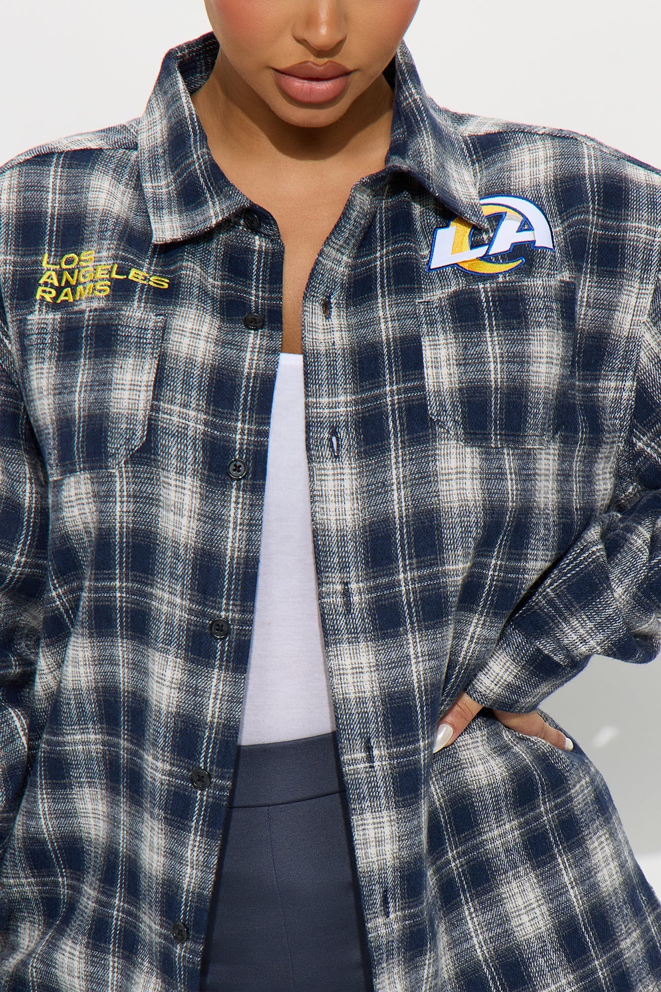 NFL Rams Plaid Flannel - Blue/combo