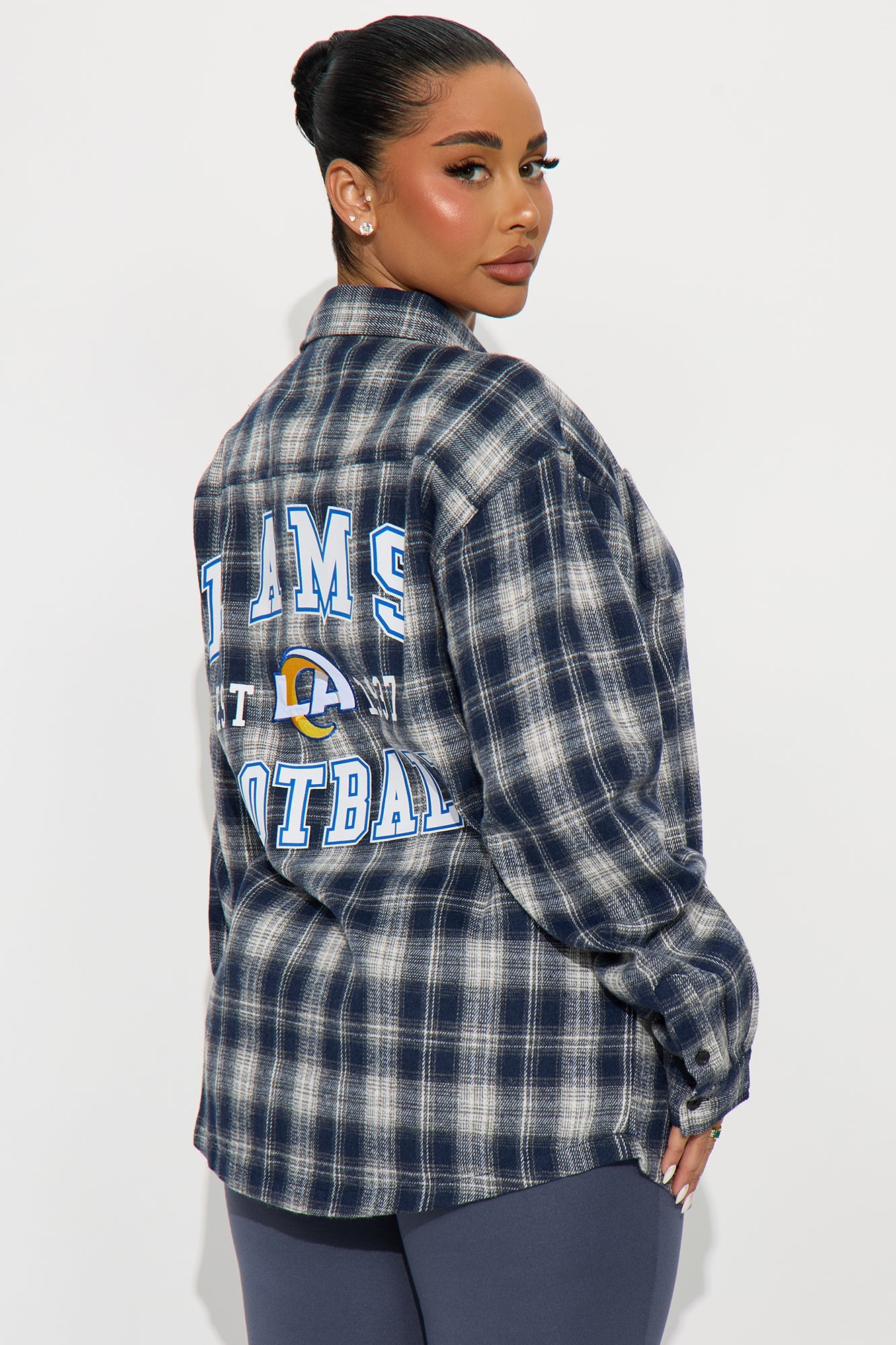 NFL Rams Plaid Flannel - Blue/combo