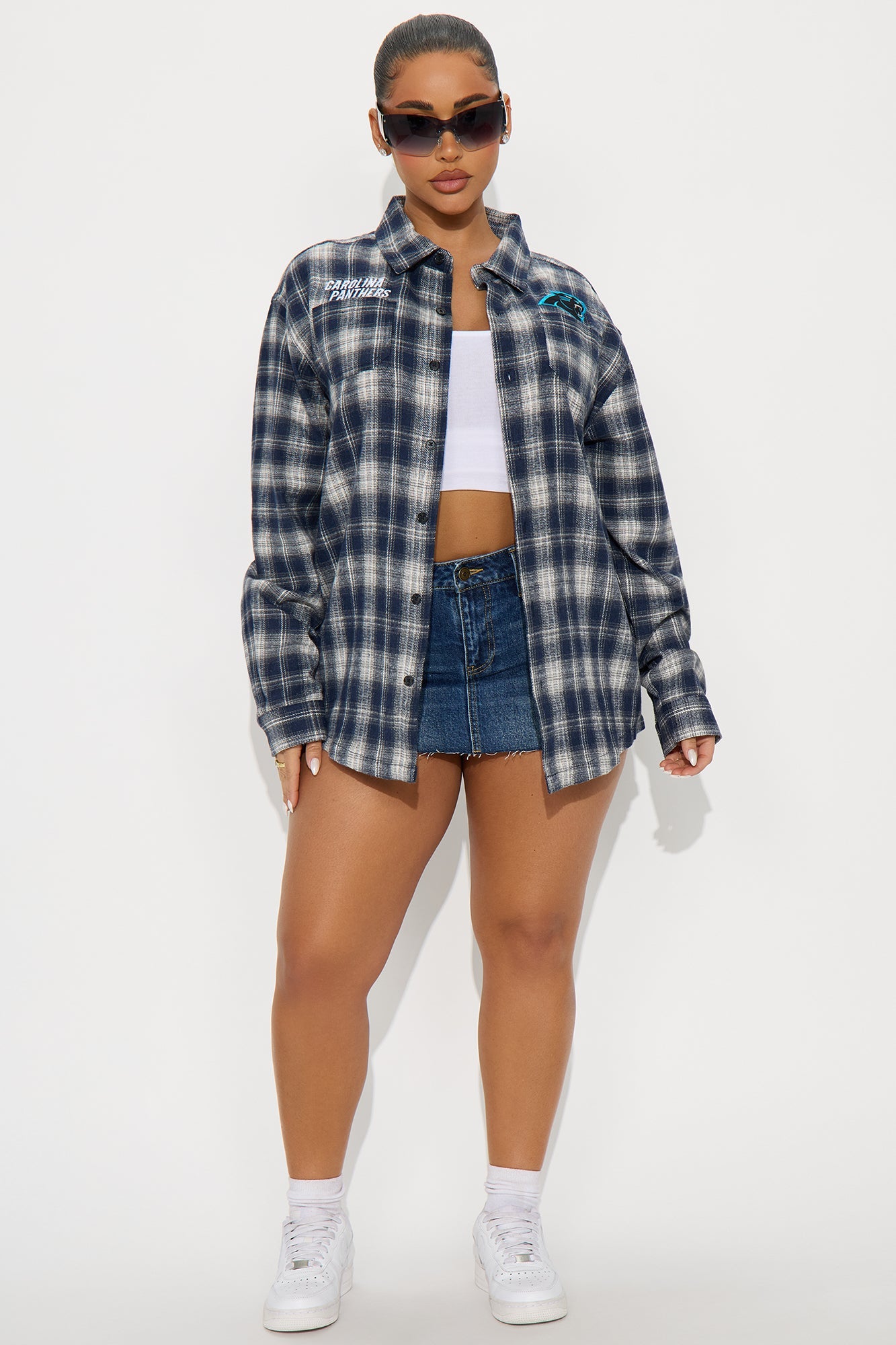 NFL Panthers Plaid Flannel - Blue/combo