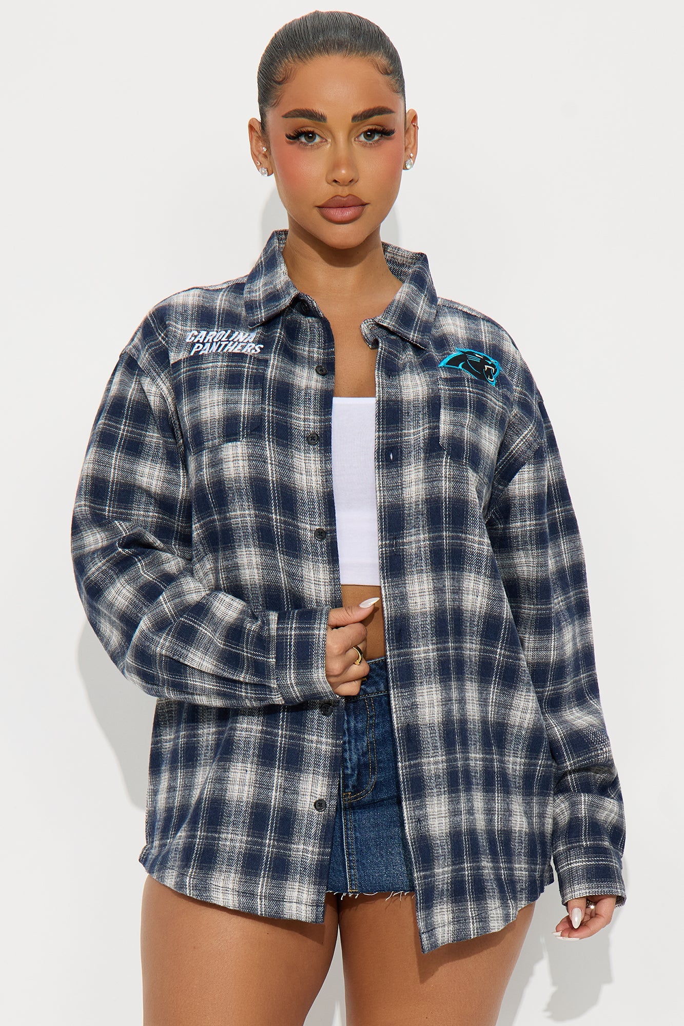NFL Panthers Plaid Flannel - Blue/combo