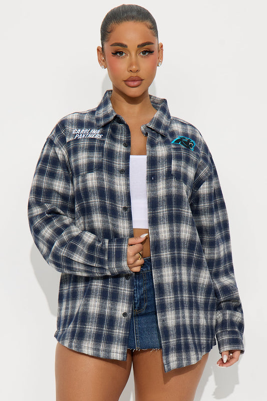 NFL Panthers Plaid Flannel - Blue/combo