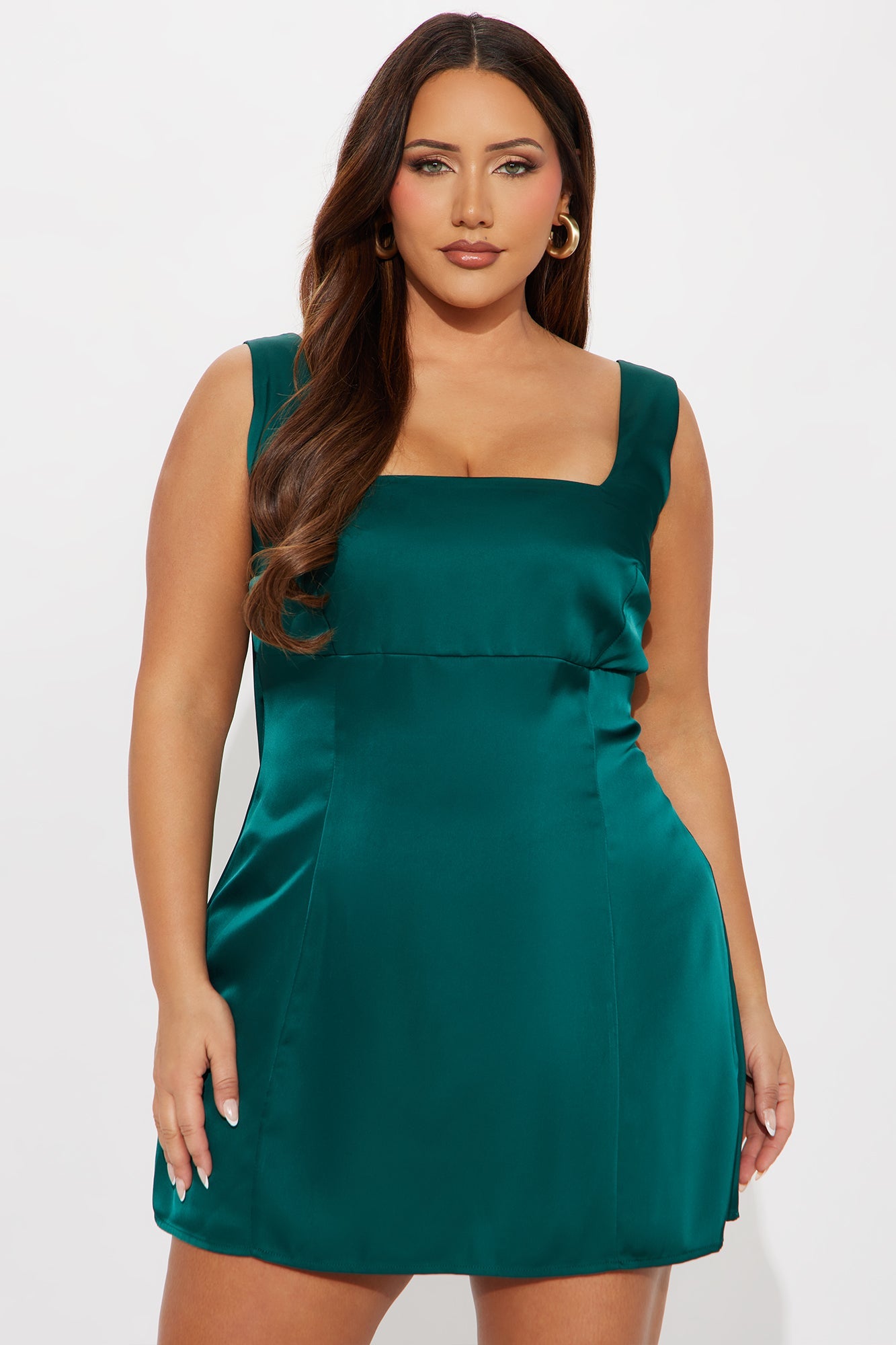 Marabelle Satin Micro Mini Dress - Emerald