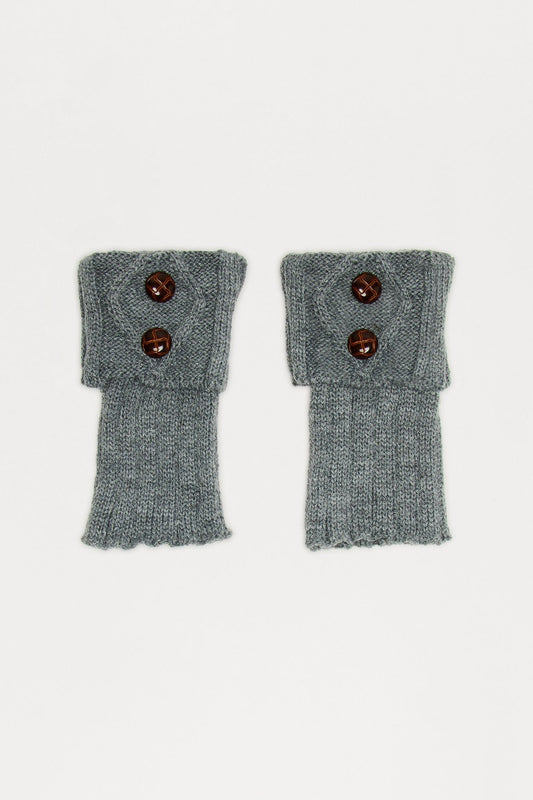 Button Up Leg Warmers - Grey