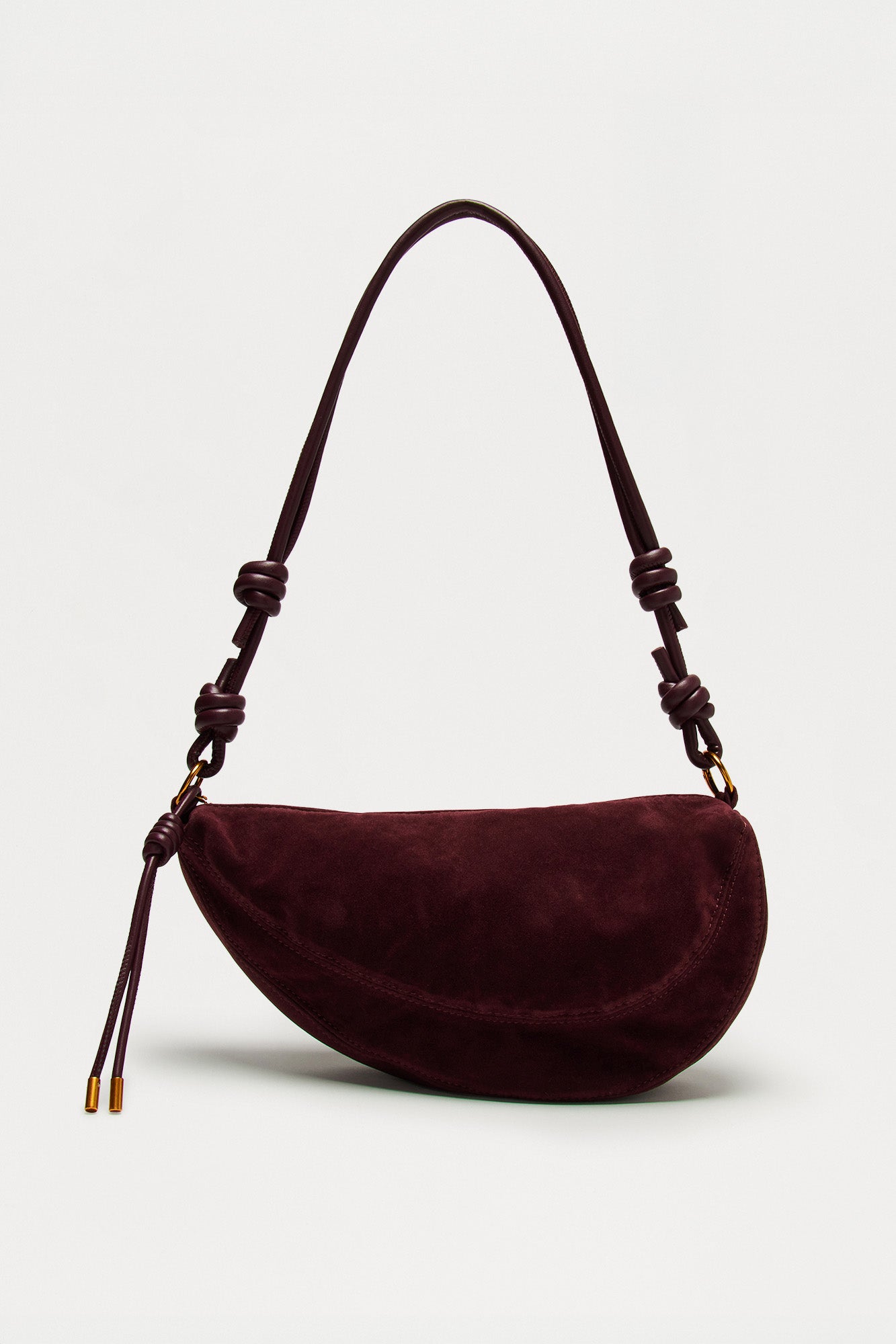 High Country Faux Suede Handbag - Burgundy