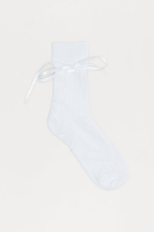 Girl's Girl Socks - White