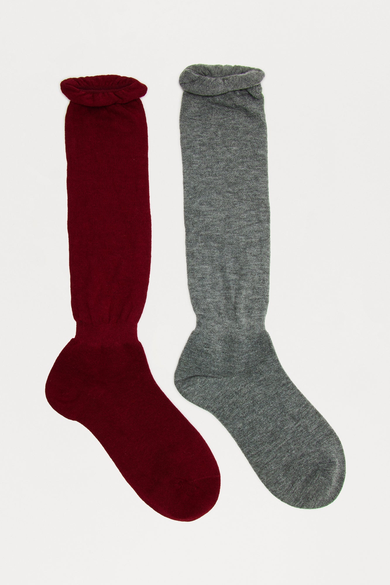 To Be Seen 2 Pack Crew Socks - Burgundy/combo