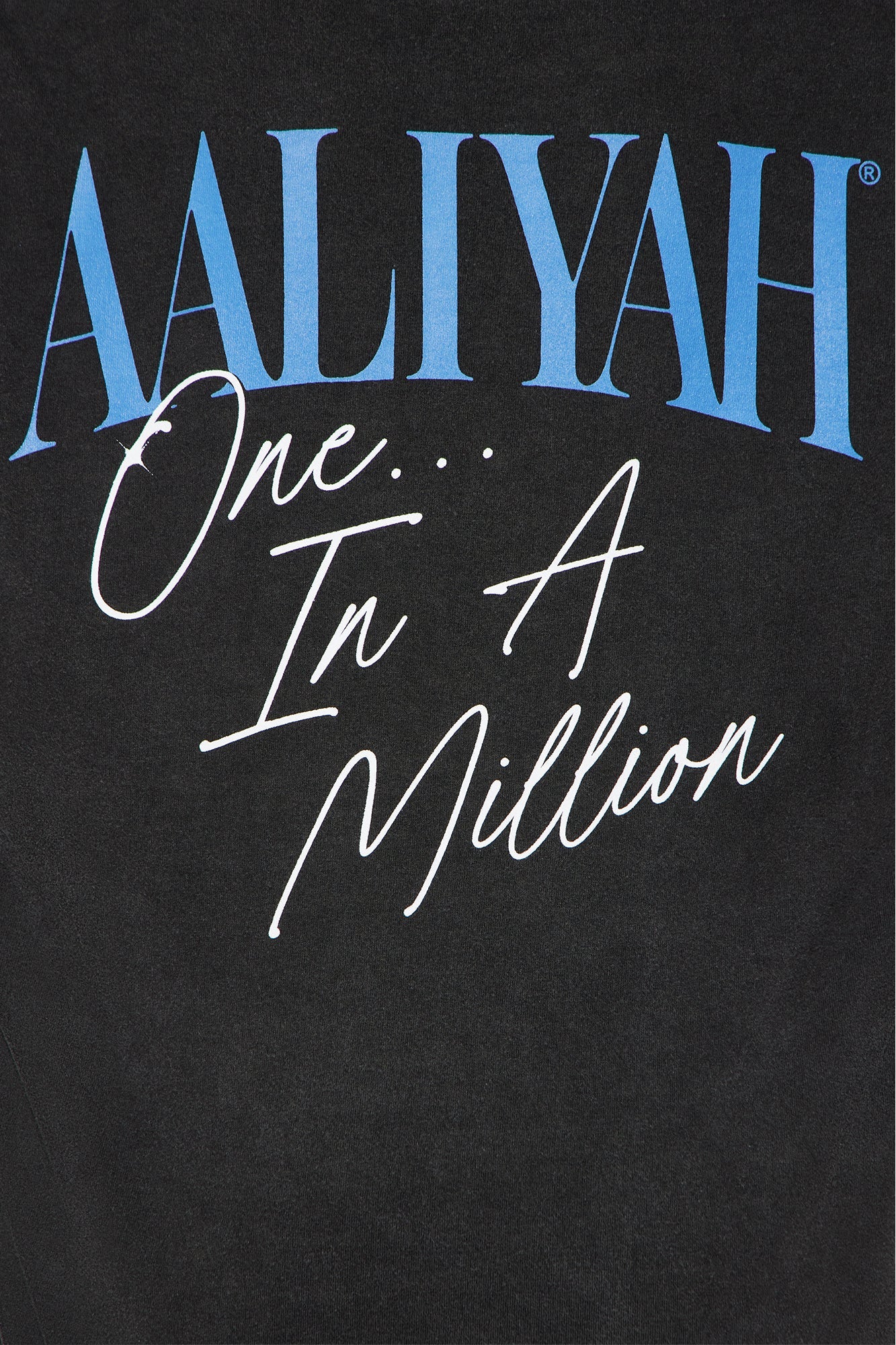 Aaliyah One In A Million Oversize Wash Tee - Black Wash
