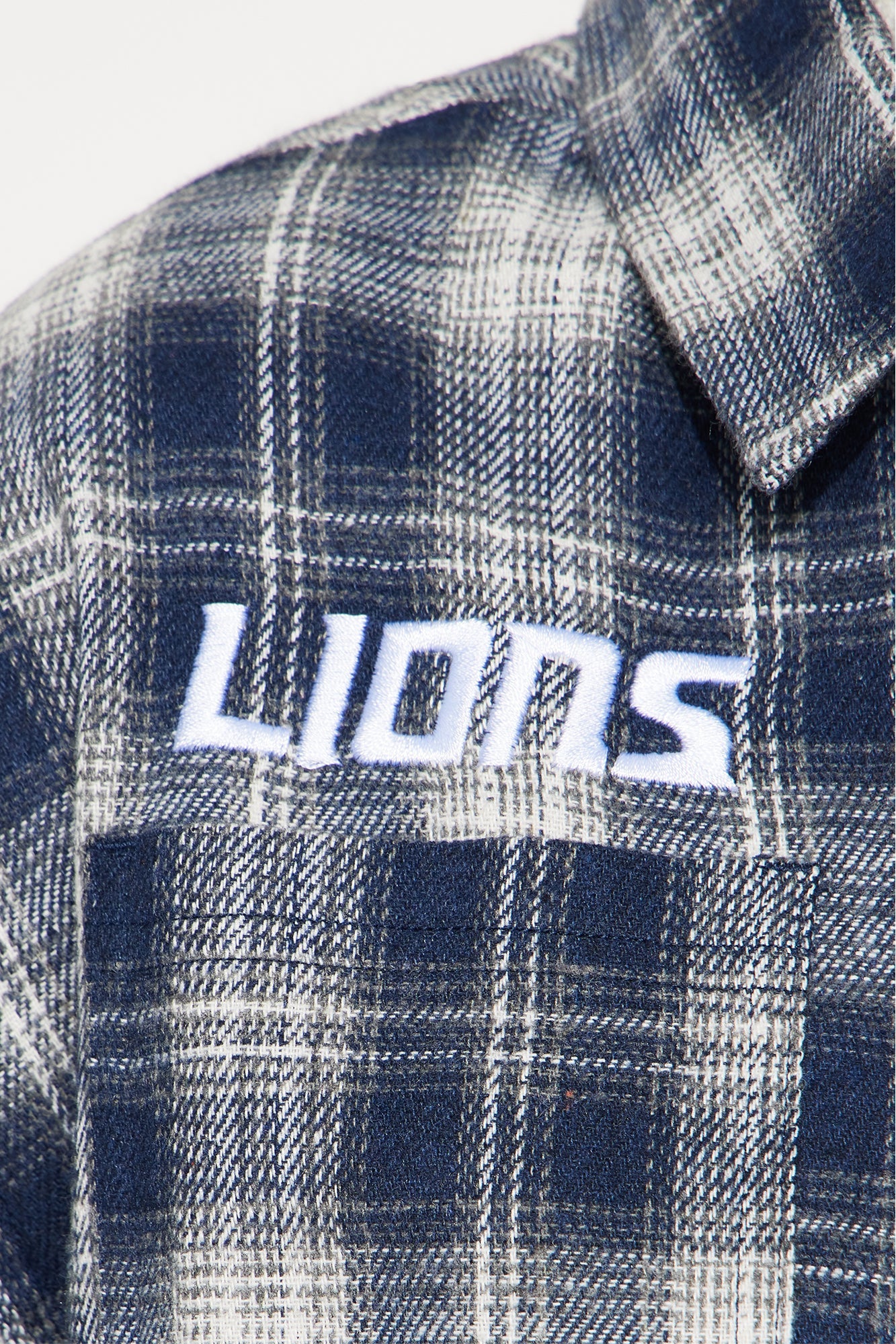 NFL Detroit Lions Plaid Flannel - Blue/combo
