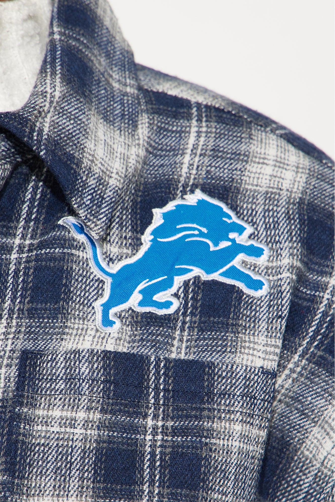 NFL Detroit Lions Plaid Flannel - Blue/combo