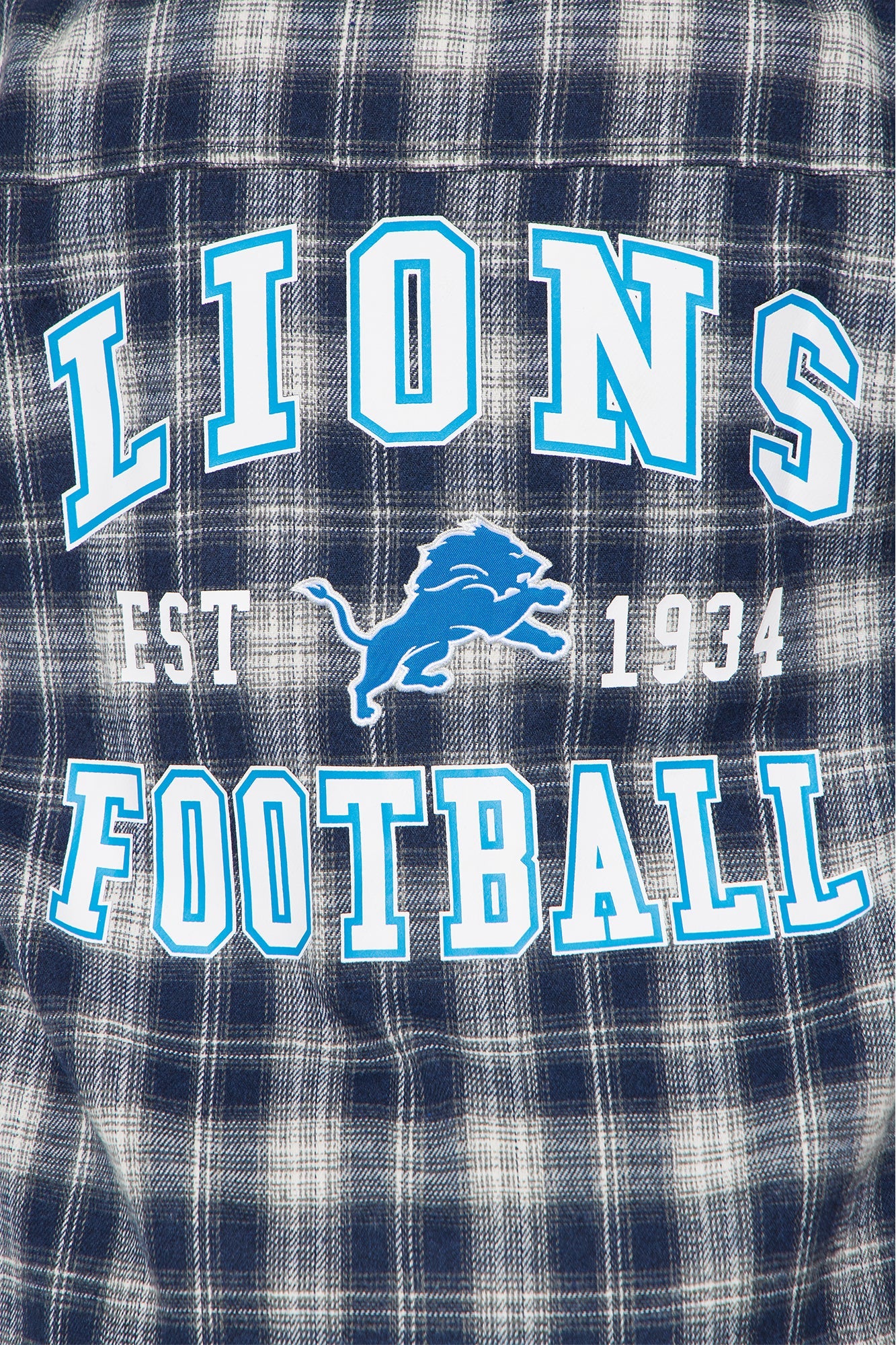 NFL Detroit Lions Plaid Flannel - Blue/combo