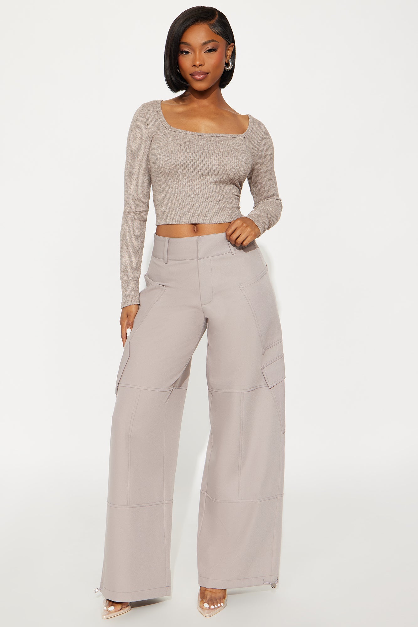 Vera Twill Cargo Jogger Pant 32″ - Stone