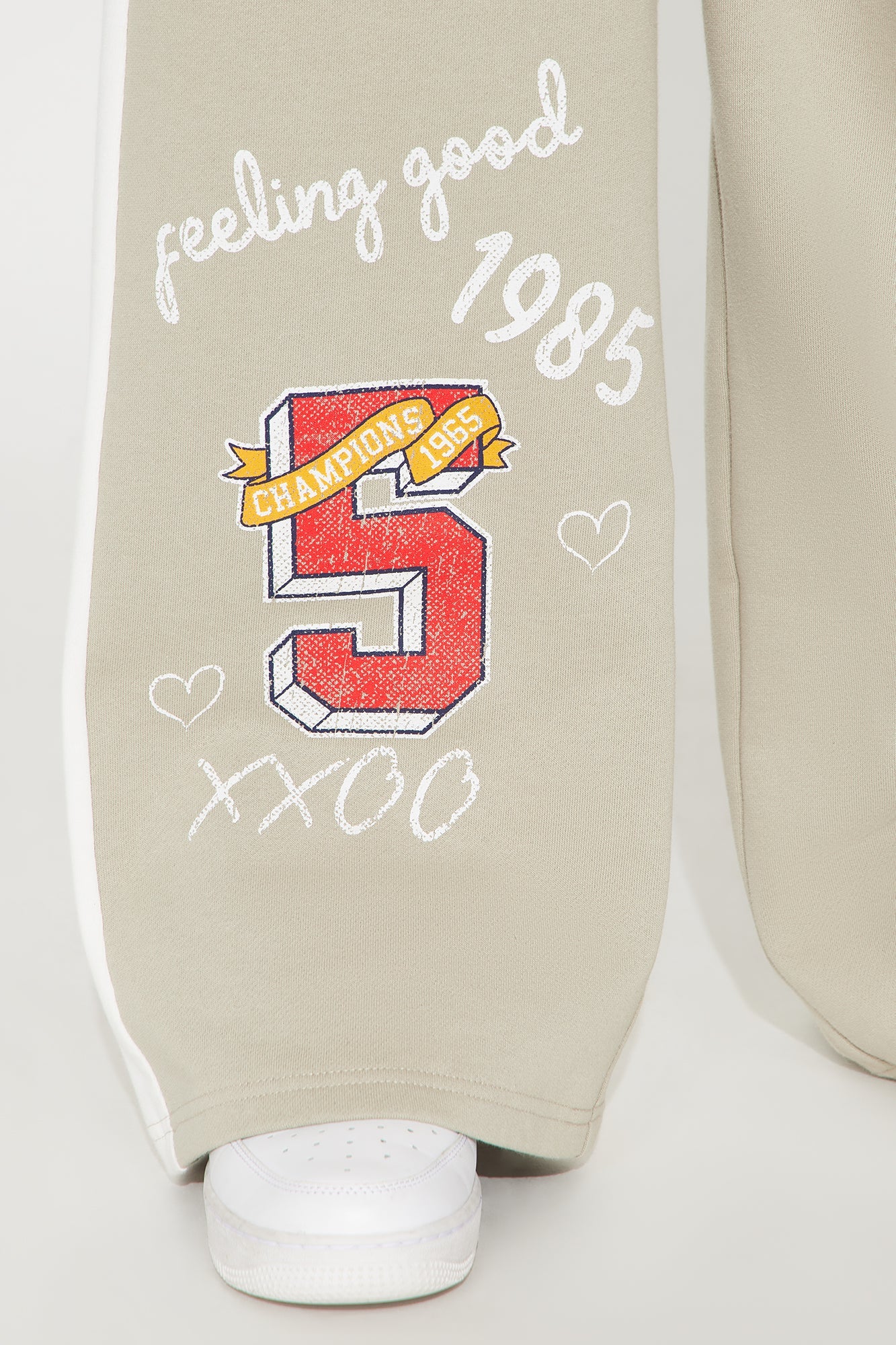 Athletic League Fleece Pant Set - Grey