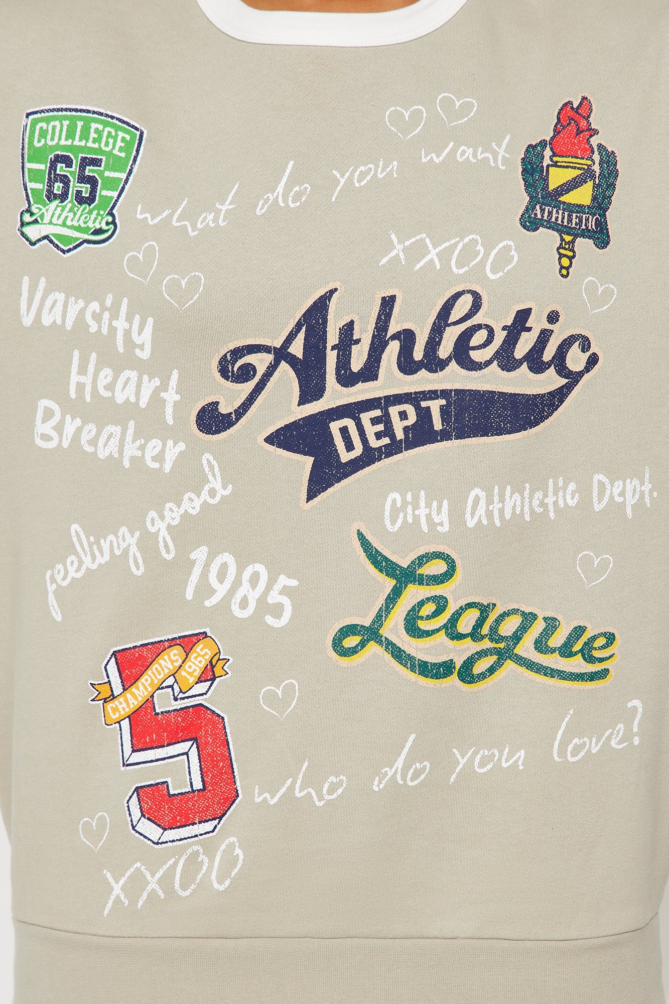 Athletic League Fleece Pant Set - Grey