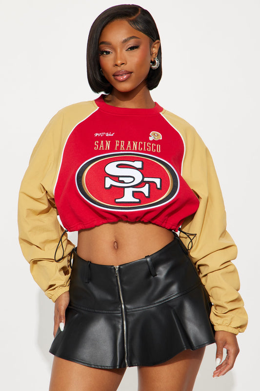 NFL 49ers Crew Neck Sweatshirt - Red