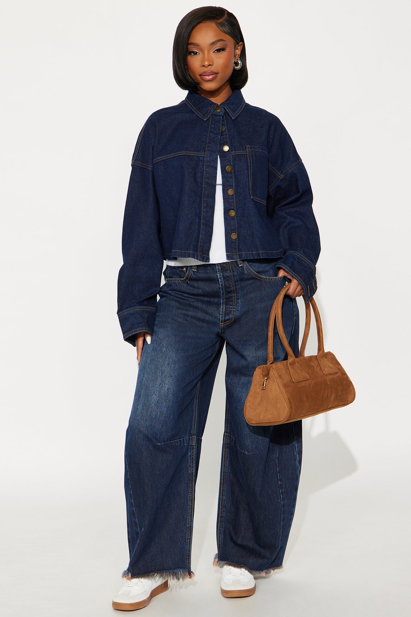 Willow Denim Shacket - Dark Denim