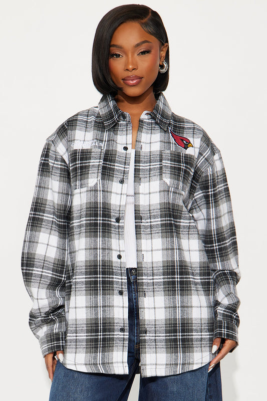NFL Arizona Cardinals Plaid Flannel - Black/combo
