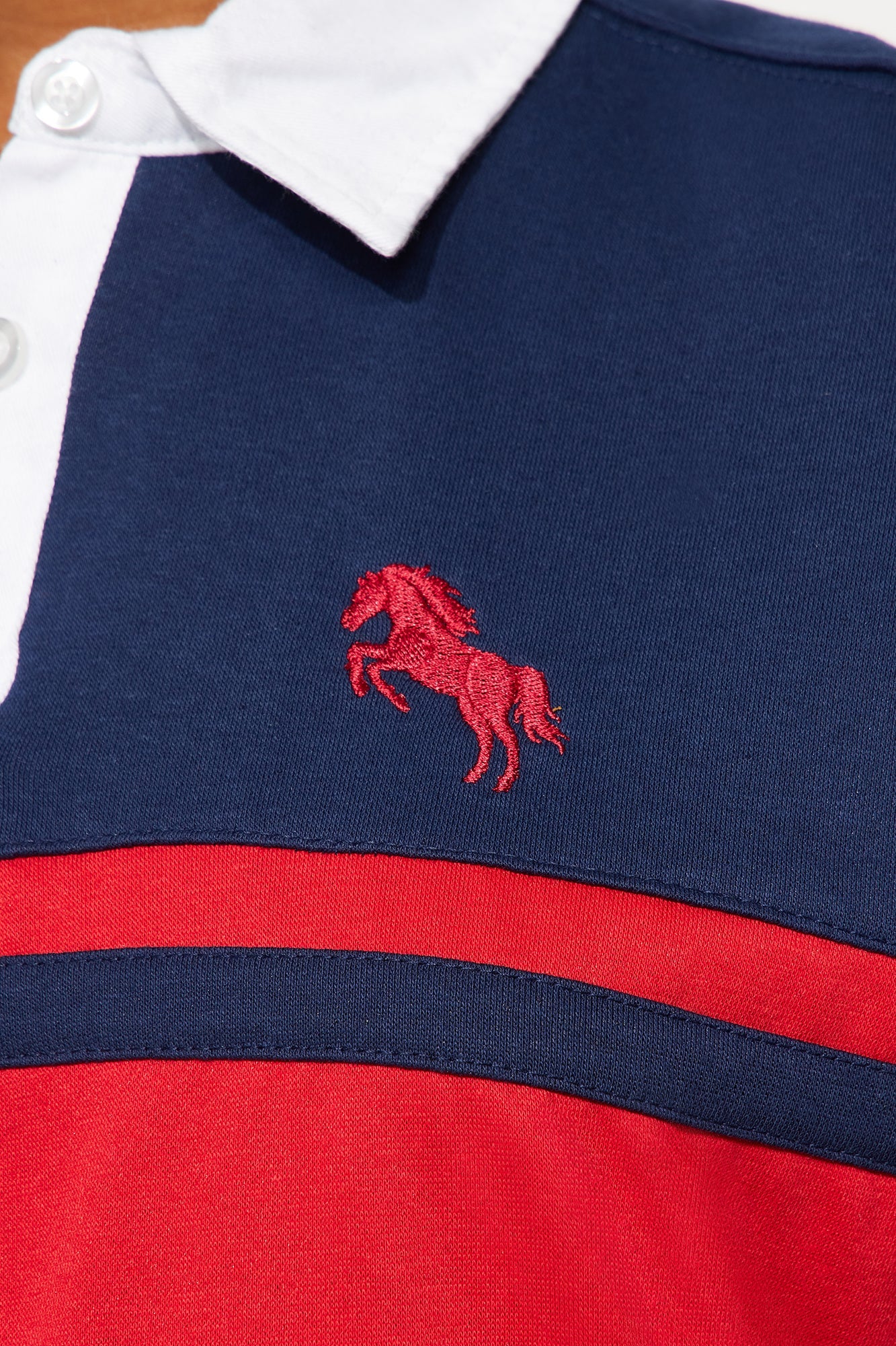 Rugby Days Long Sleeve Polo - Navy