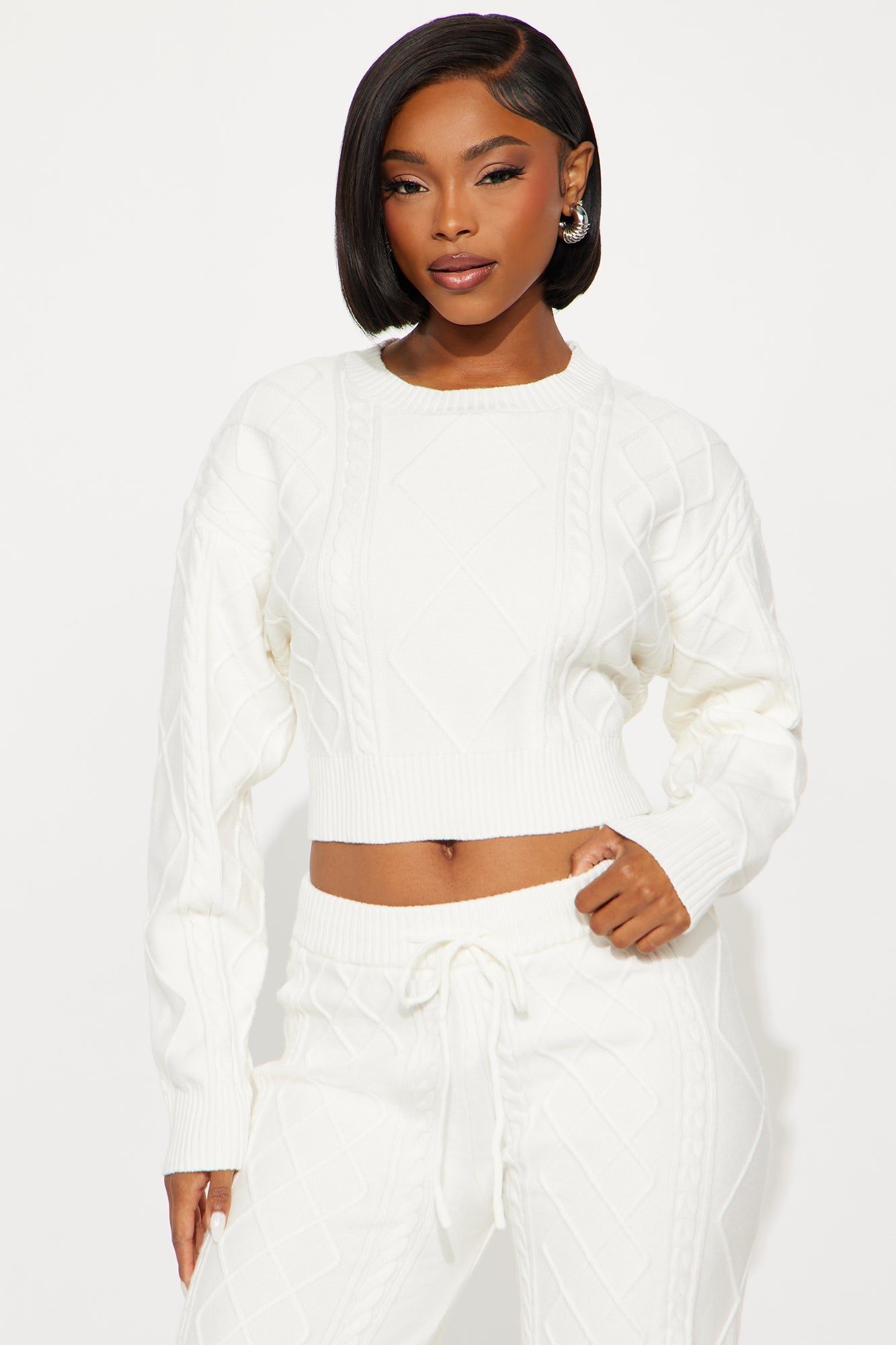 Always On Point Sweater Pant Set - Cream