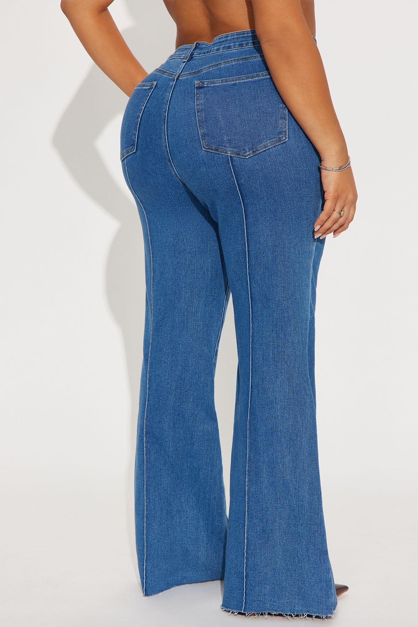 Always Low Key Flare Leg Jeans - Medium Blue Wash