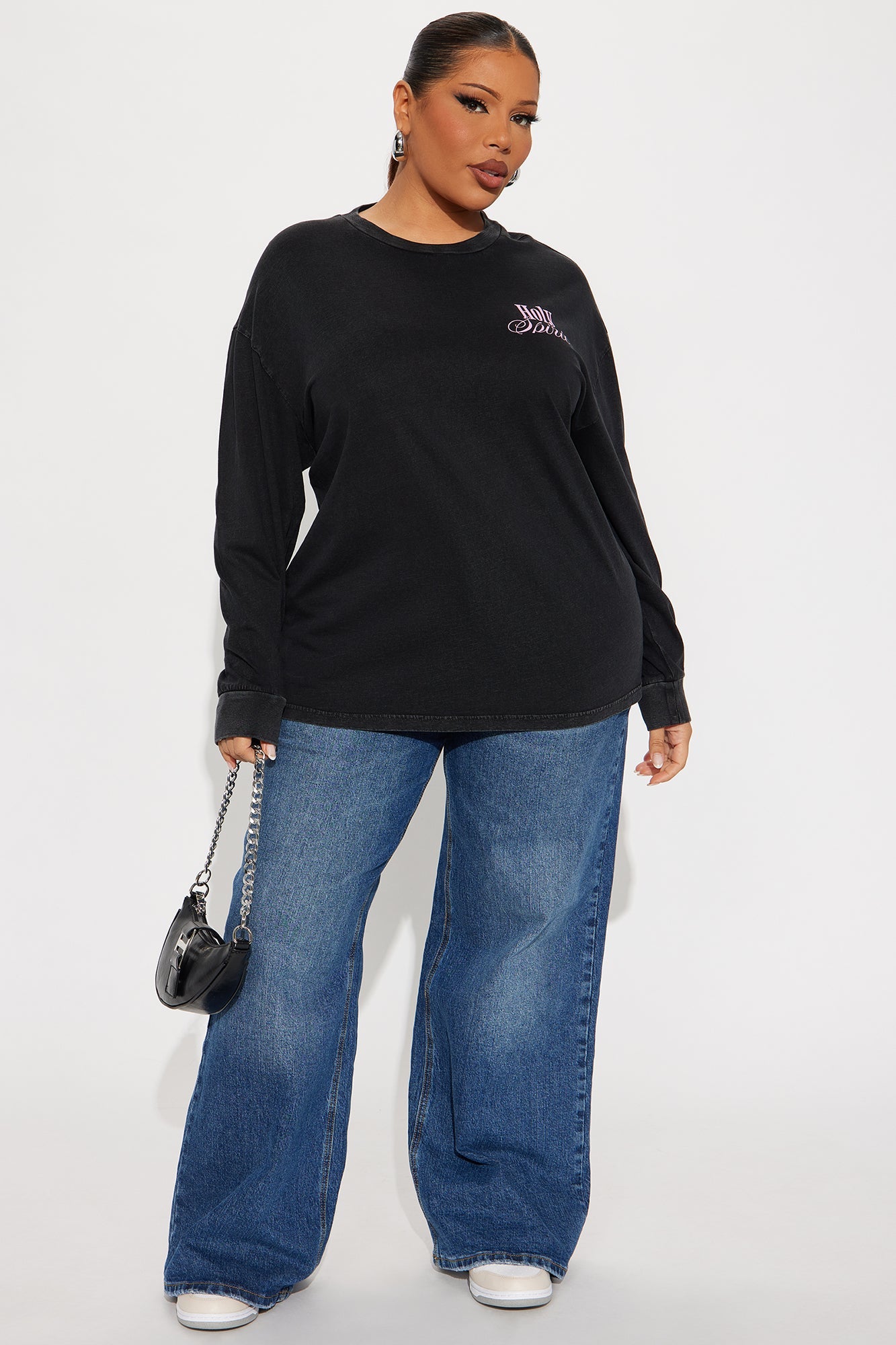 Holy Spirit Guide Me Long Sleeve Tee - Charcoal