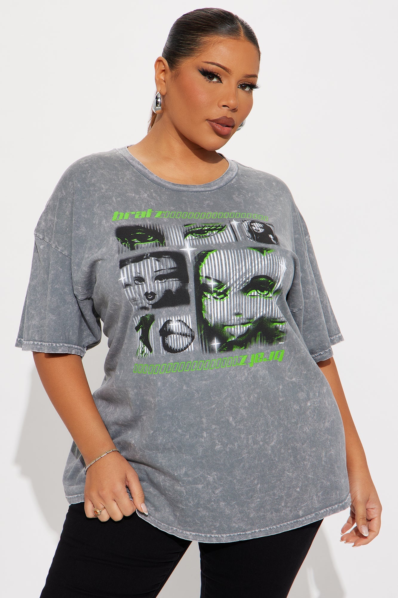 Bratz Collection Washed Tee - Charcoal