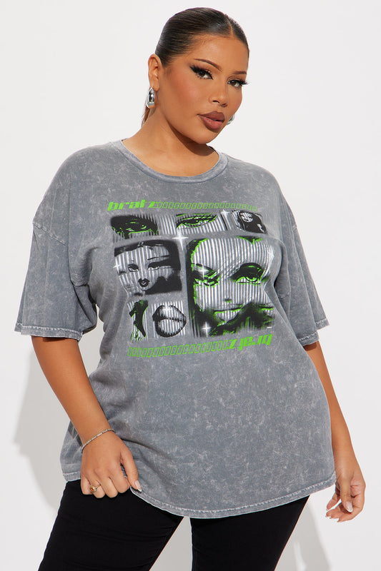 Bratz Collection Washed Tee - Charcoal