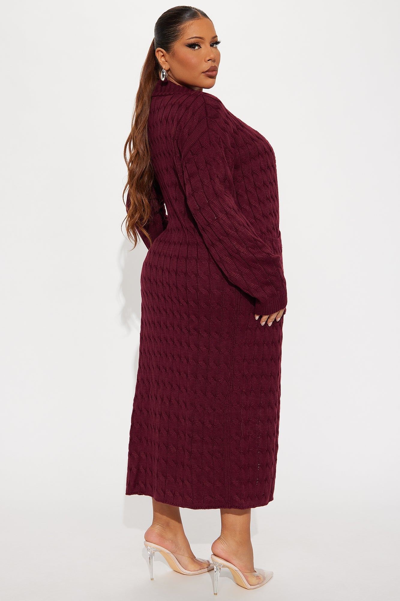 Every Day Strut Cardigan Sweater - Burgundy