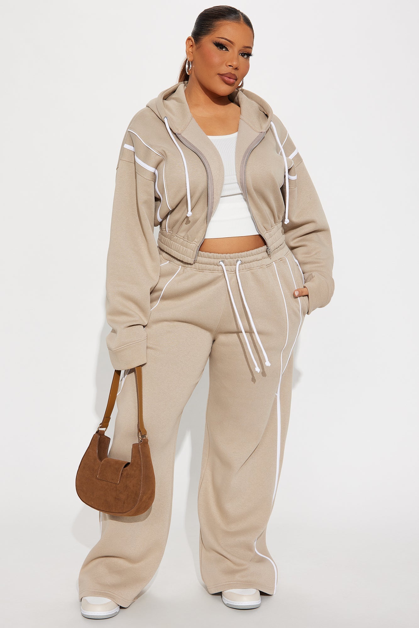 Subtle Flex Fleece Sweatshirt Zip Up - Stone