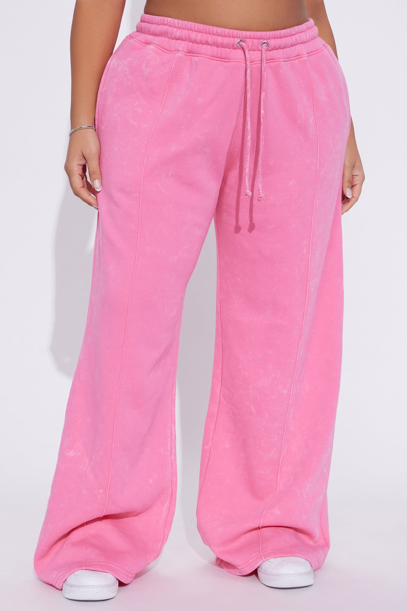Ines Washed Fleece Lounge Pant - Pink