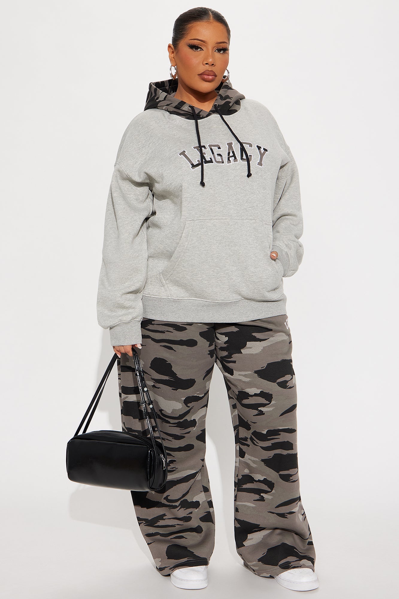 Legacy Camo Fleece Pant Set - Grey/combo