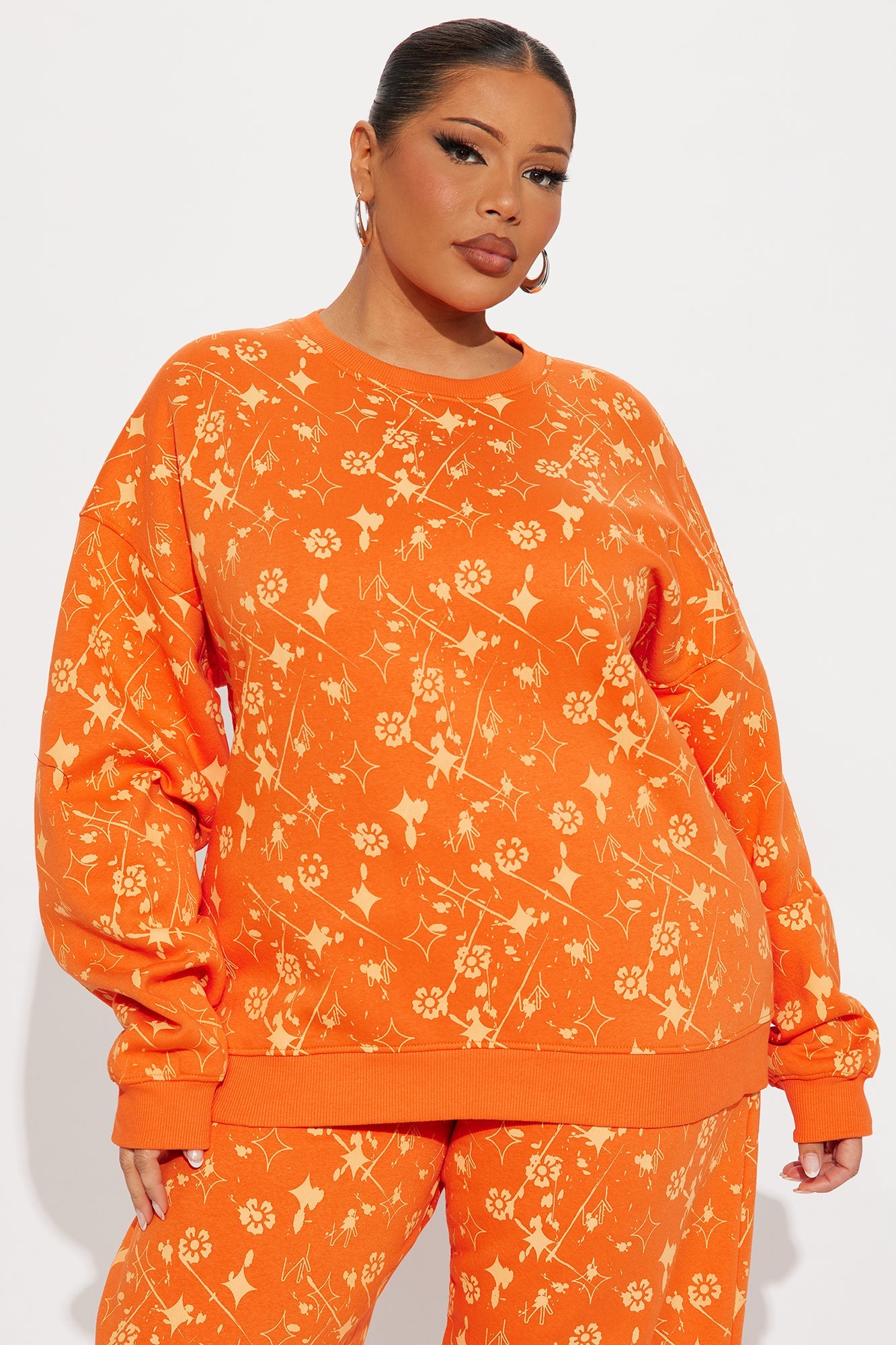 Signature Moves Fleece Jogger Set - Orange