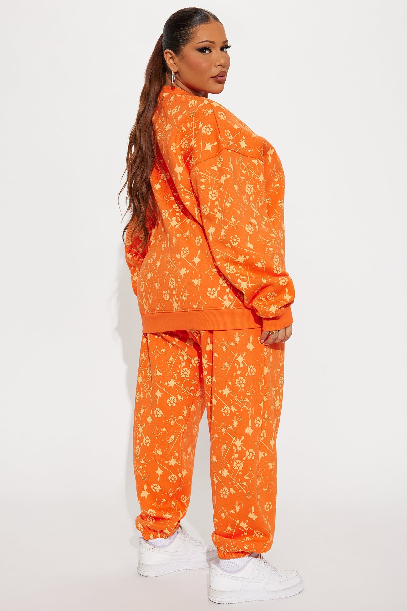 Signature Moves Fleece Jogger Set - Orange