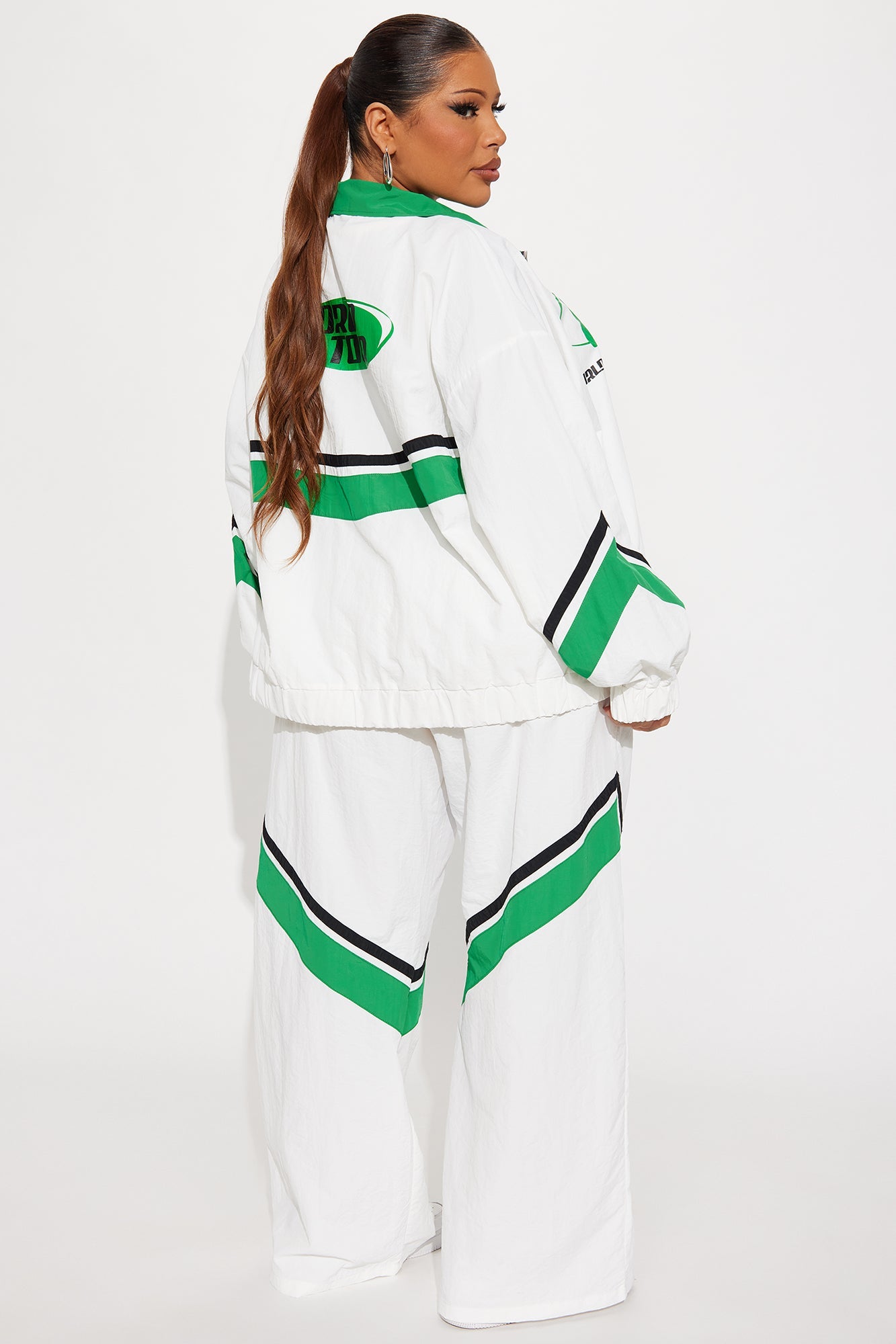 World Tour Windbreaker Pant Set - White