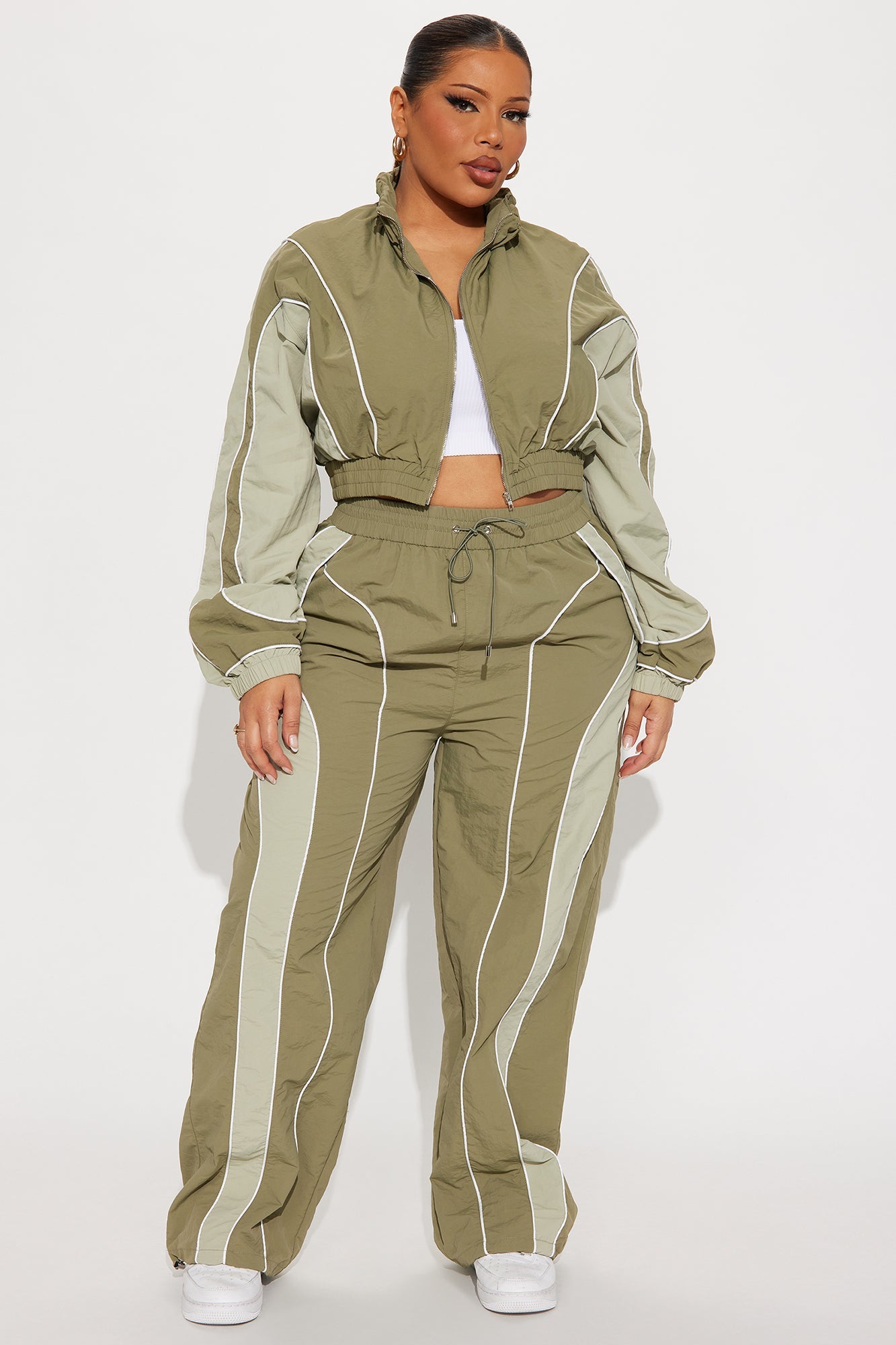 New Era Colorblock Windbreaker Jacket - Sage