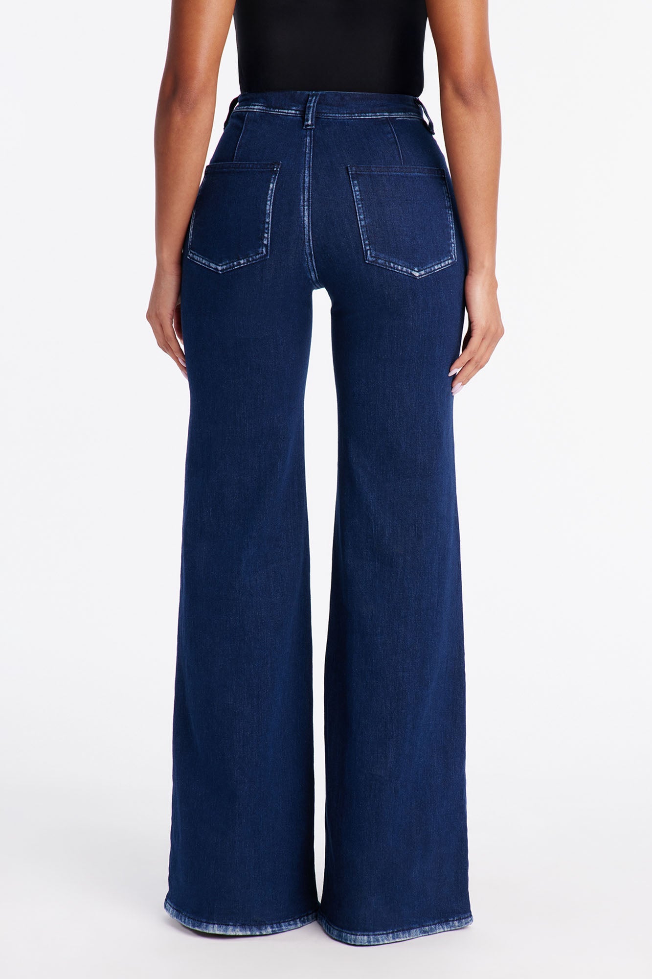 On The Go Wide Leg Jeans - Dark Wash