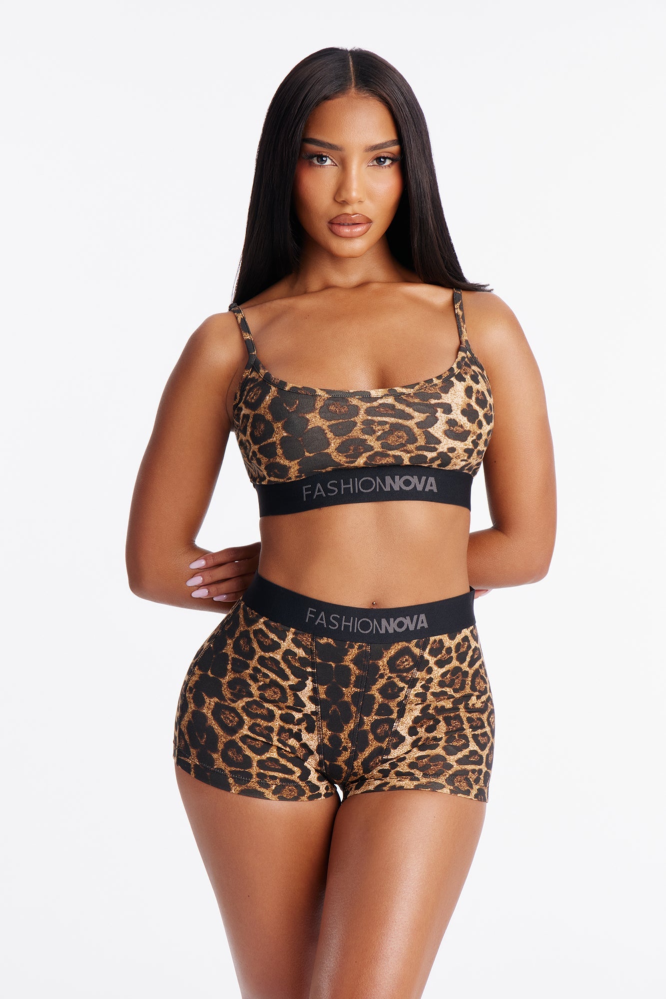 FN Leopard Mood Cami And Boxer Set - Leopard
