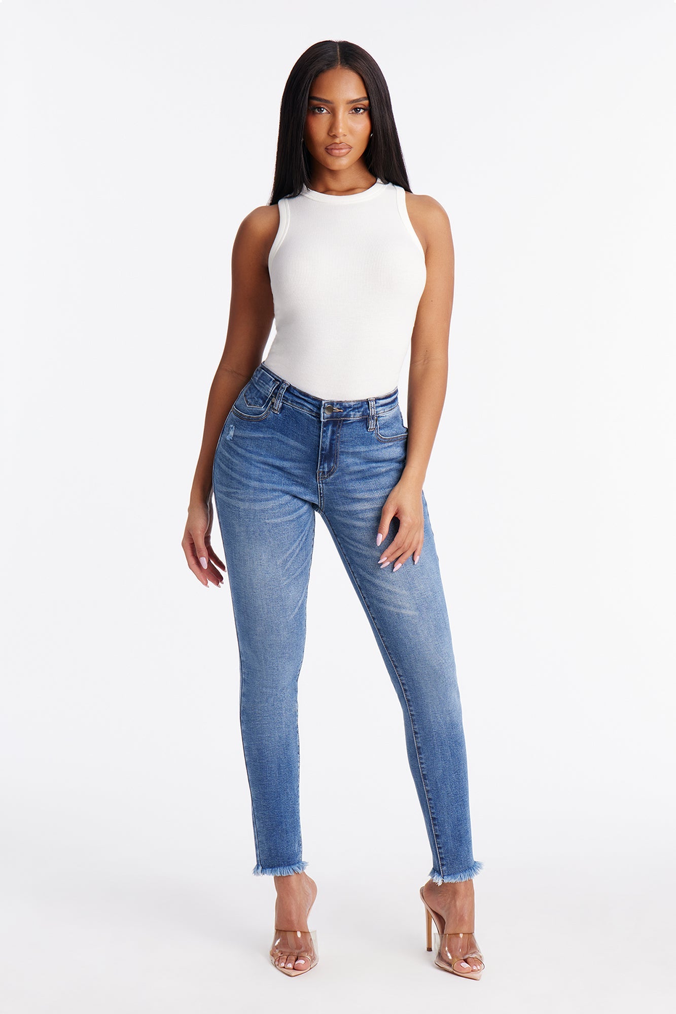 Not Like The Rest Skinny Jeans - Dark Wash
