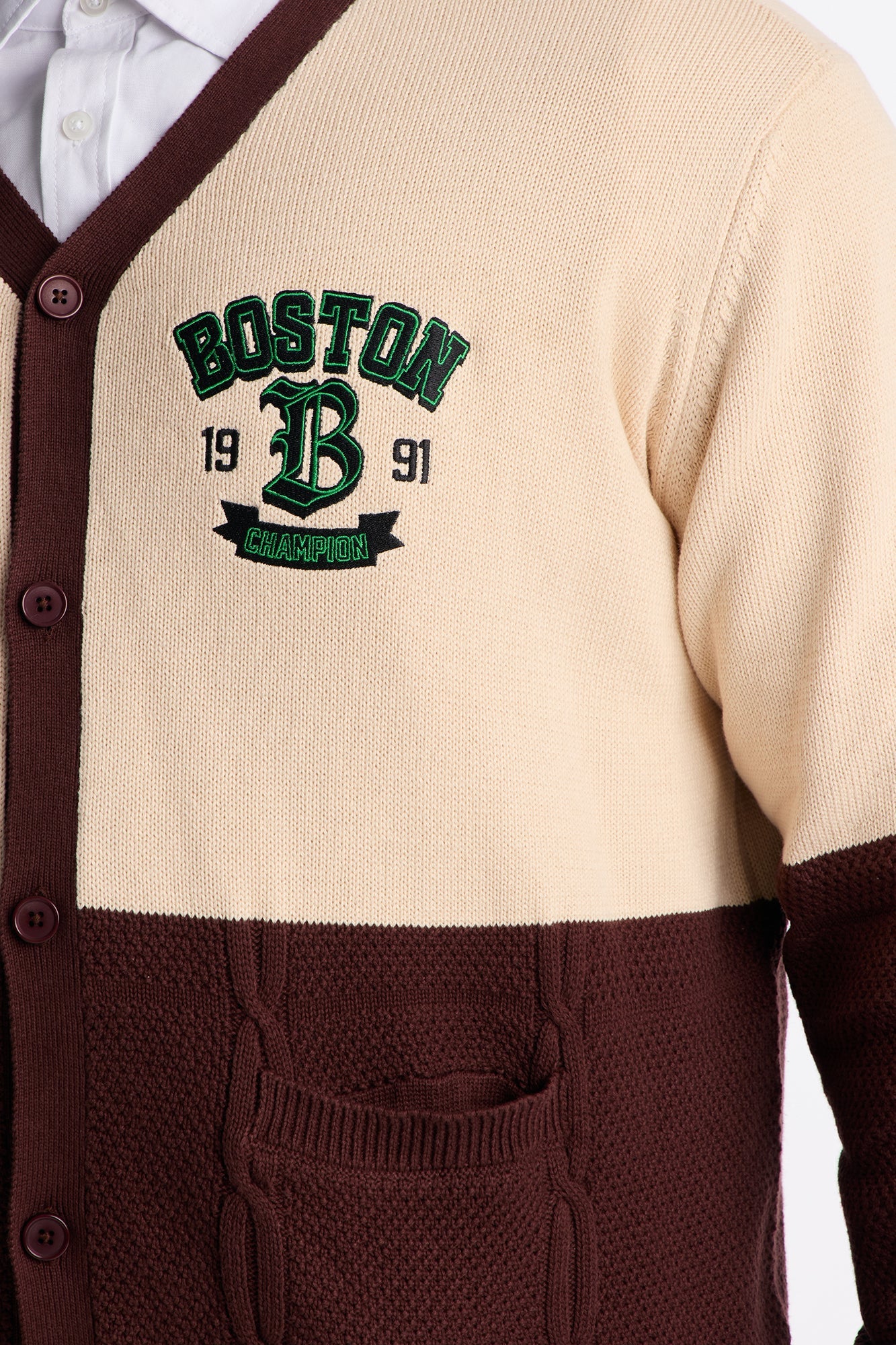 City Wide Cardigan - Brown Combo