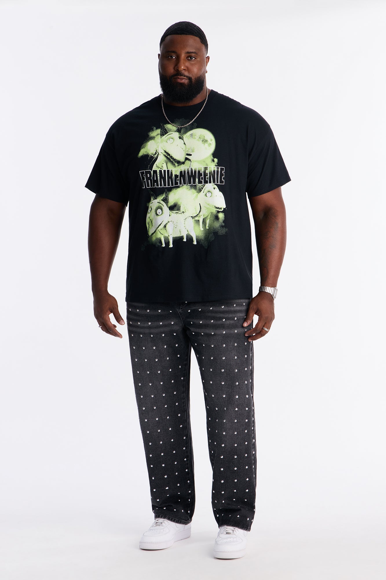 Straight Look At Me Now Studded Jean - Black Wash