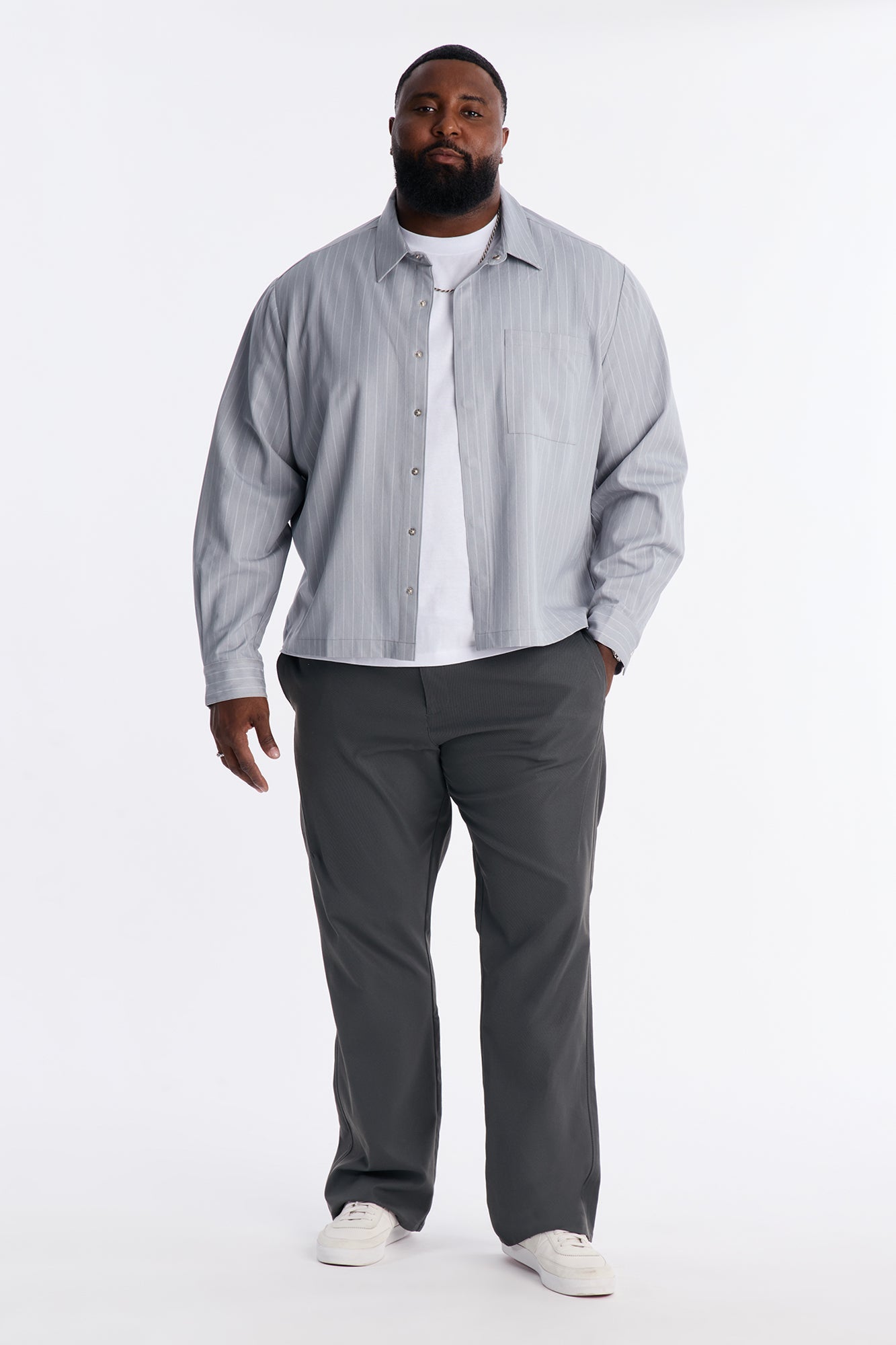 Stacked Slim Flare Thriving Pant - Grey