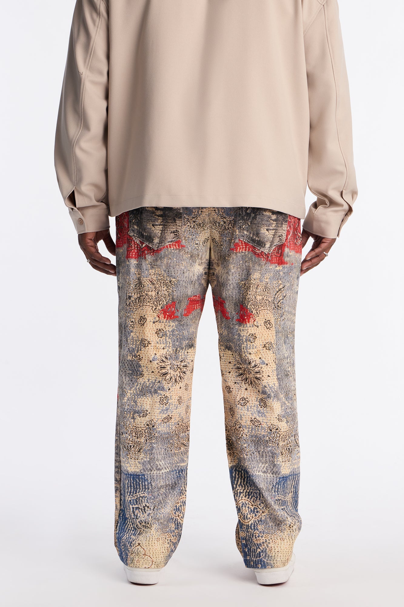 Straight Bandana Duality Printed Pants - Multi Color
