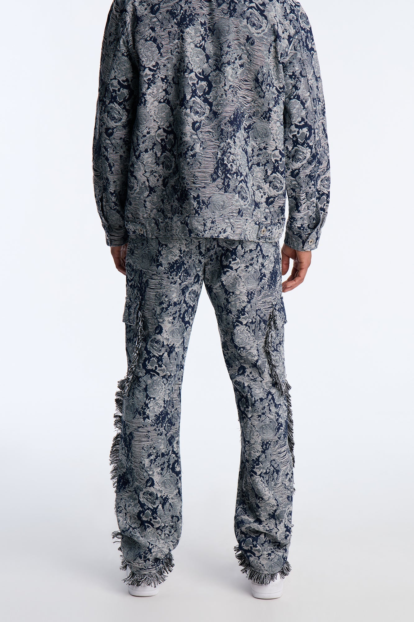 Straight Within The Roses Tapestry Cargo Pant - Navy/combo