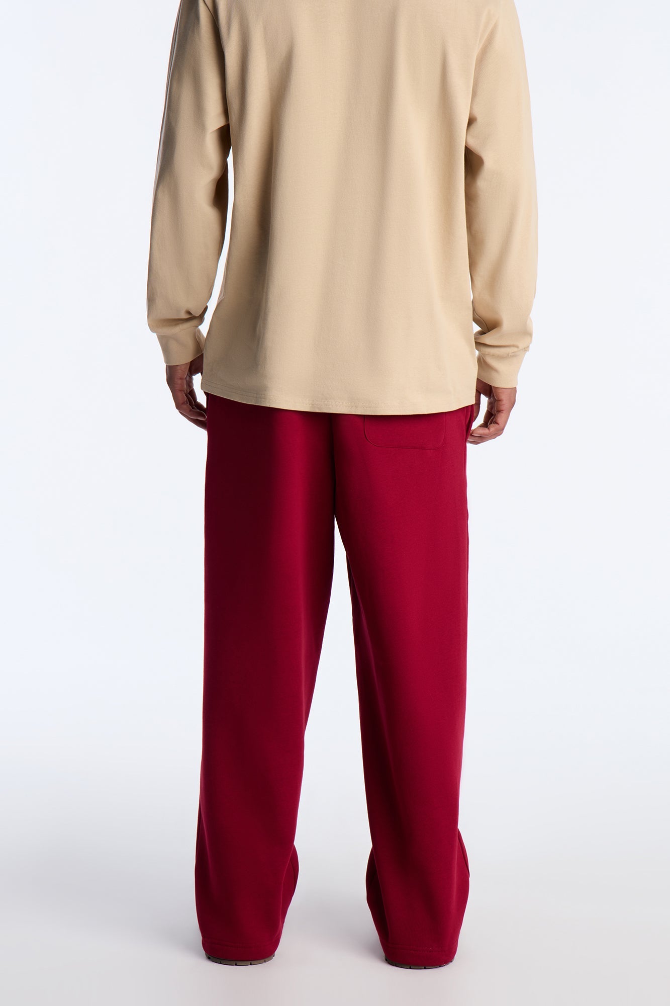 Relaxed Under Control Straight Sweatpants - Red